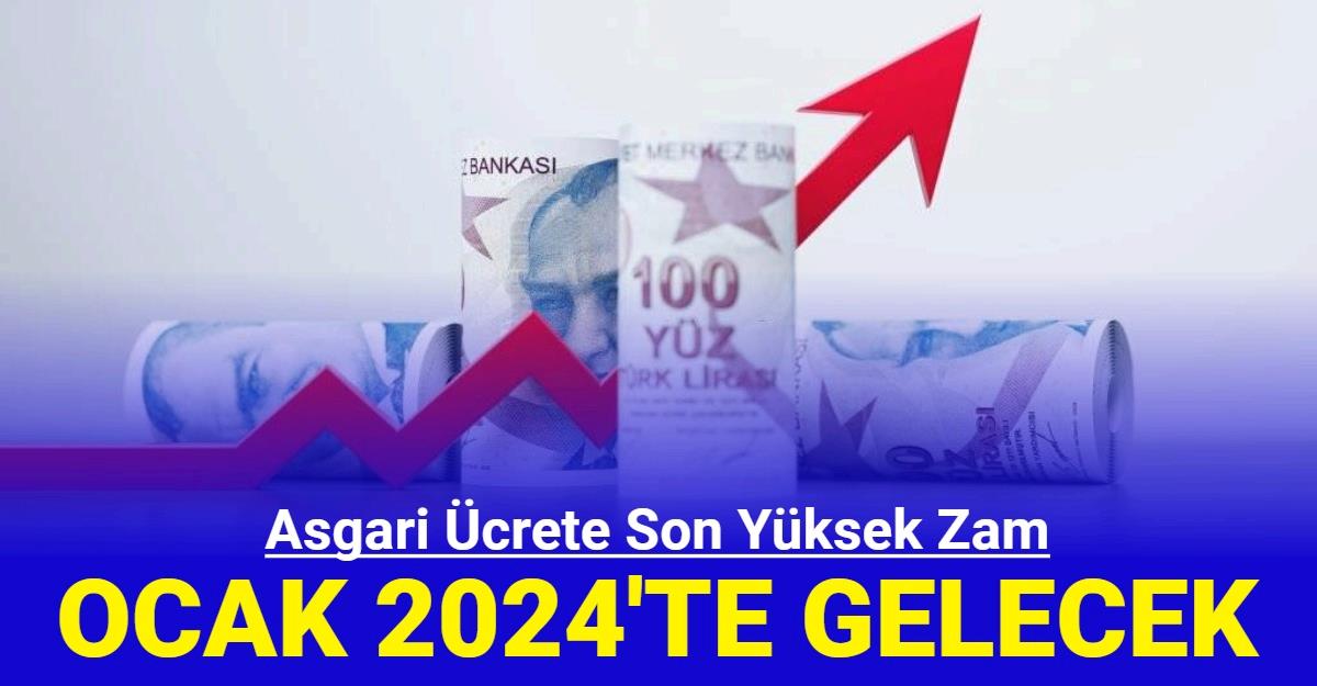 Ocak 2024 te asgari ücrete son yüksek zam geliyor Finans 7