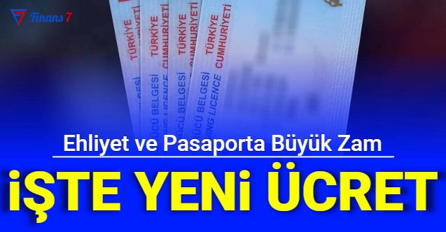 Son Dakika Ehliyet ve Pasaport Ücretlerine Büyük Zam İşte B Ehliyet