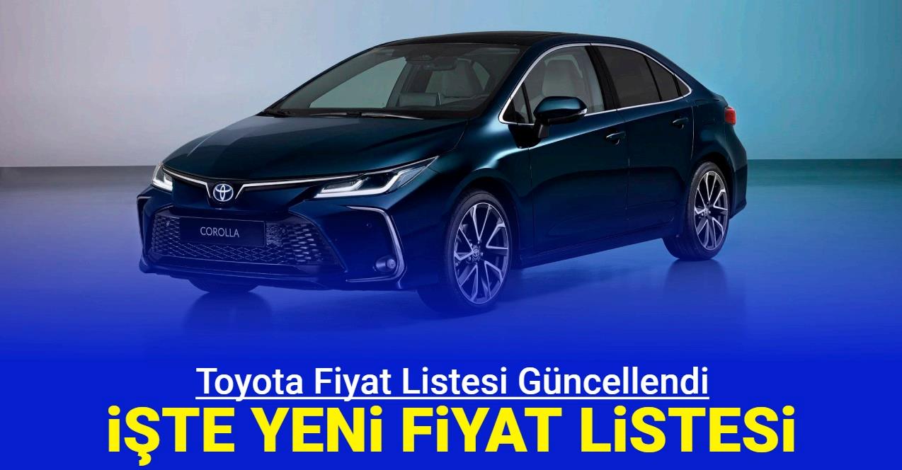 Toyota Şubat fiyat listesi açıklandı Corolla Yaris Hibrit Cross CHR