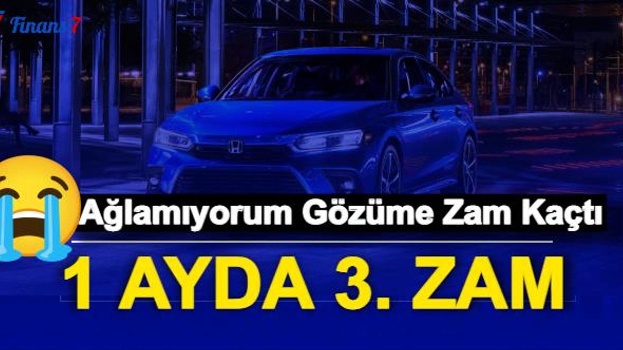 Honda Civic'e 100 Bin TL Zam: İşte Haziran 2022 Yeni Fiyat Listesi