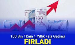 100 bin TL'nin 1 yıllık faiz getirisi fırladı
