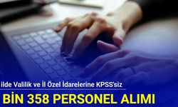 17 ilde Valilik ve İl Özel İdarelerine KPSS'siz 2 bin 358 personel alımı başladı 2024