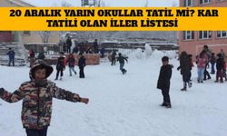 20 Aralık Yarın Okullar Tatil Mi? Kar Tatili Olan İller Listesi