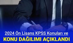 2024 KPSS ön lisans konu ve soru dağılımı açıklandı