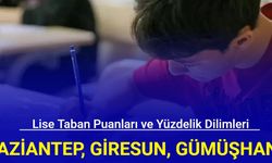 2024 LGS: Gaziantep, Giresun, Gümüşhane liseleri taban puanları, kontenjanları ve yüzdelik dilimleri