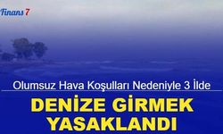 3 ilde denize girmek yasaklandı