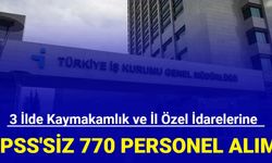 3 ilde kaymakamlık ve il özel idarelerine KPSS'siz 770 personel alımı: İşte başvuru 2024