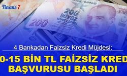 4 bankadan faizsiz kredi müjdesi: 10-15 bin TL faizsiz kredi başvurusu başladı 2023