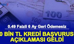 6 Ay Geri Ödemesiz 0.49 Faizli 10 Bin TL Kredi Başvuru Açıklaması Geldi