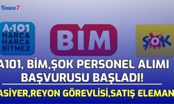 A101, BİM,ŞOK Personel Alımı Başvurusu Başladı! Kasiyer, Reyon Görevlisi, Satış Elemanı...