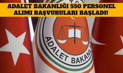 Adalet Bakanlığı 550 Personel Alımı Yapacak! Başvurular Başladı