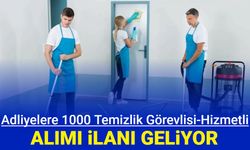 Adliyelere 1000 hizmetli - temizlik görevlisi alımı geliyor