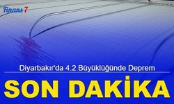 AFAD duyurdu: Diyarbakır'da 4.2 büyüklüğünde deprem