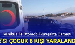 Aksaray'da minibüs ile otomobil kavşakta çarpıştı; 6'sı çocuk, 8 yaralı