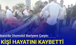 Ankara'dan son dakika: Otomobil bariyerlere çarptı