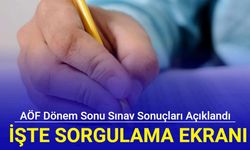 AÖF dönem sonu sınav sonuçları açıklandı