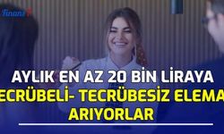 Aylık En Az 20 Bin Liraya Tecrübeli- Tecrübesiz Eleman Arıyorlar...