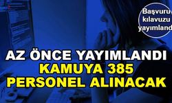 Az Önce Yayımlandı: Kamuya En Az Lise Mezunu 385 Personel Alımı Yapılacak