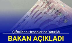 Bakan açıkladı: Çiftçilerin hesaplarına yatırıldı