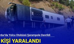 Burdur'da yolcu otobüsü şarampole devrildi: 8 kişi yaralandı