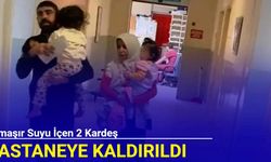 Çamaşır suyu içen 2 kardeş, hastaneye kaldırıldı