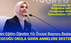 Çocuğu okula giden annelere destek