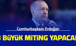 Cumhurbaşkanı Erdoğan, 3 büyük miting yapacak