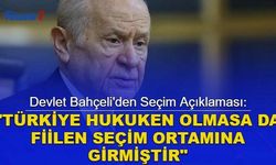 Devlet Bahçeli'den seçim açıklaması: "Türkiye hukuken olmasa da fiilen seçim ortamına girmiştir"