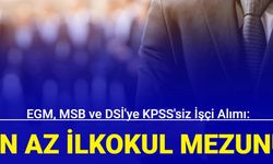 EGM, MSB ve DSİ'ye KPSS'siz işçi alımı başvurusu İŞKUR'da başladı