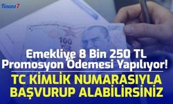 Emekliye 8 Bin 250 TL Promosyon Ödemesi Yapılıyor! TC Kimlik Numarasıyla Başvurup Alabilirsiniz