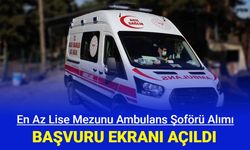 En az lise mezunu ambulans şoförü alımı: 2024 yılı ilk iş ilanları yayınlandı