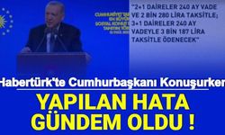 Erdoğan Konuşurken Habertürk TV'deki Yazım Hatası Çok Konuşuldu