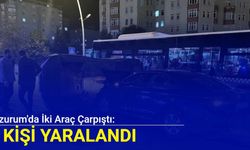 Erzurum'da iki araç çarpıştı: 6 kişi yaralandı