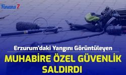 Erzurum'daki Yangını Görüntüleyen Muhabire Özel Güvenlik Saldırdı