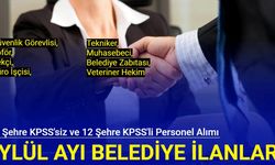 Eylül ayı belediye ilanları geldi: 39 şehre KPSS'siz ve KPSS'li belediye zabıtası, güvenlik, büro personeli şoför, bekçi alımı başladı 2024