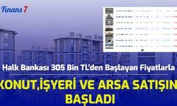 Halk Bankası 305 Bin TL'den Başlayan Fiyatlarla İşyeri, Konut ve Arsa Satışına Başladı!