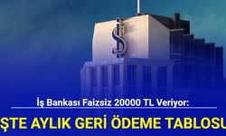 İş Bankası faizsiz 20000 TL veriyor: İşte başvuru ve aylık geri ödeme tablosu 