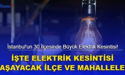 İstanbul'un 30 İlçesinde Büyük Elektrik Kesintisi! İşte Elektrik Kesintisi Yaşayacak İlçeler