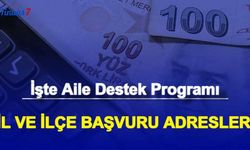 İşte Türkiye Aile Destek Programı 81 İl Başvuru Adresleri