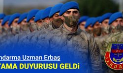 Jandarma uzman erbaş atama duyurusu yayınlandı Eylül 2024
