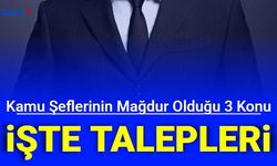 Kamu Şeflerinin Mağdur Edildiği 3 Konu: İşte Talepler