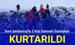 Kars Sarıkamış'ta 2 kişi donmak üzereyken kurtarıldı