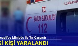 Kocaeli'de minibüs ile tır çarpıştı: İki kişi yaralandı