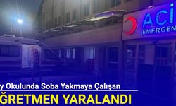 Köy okulunda soba yakmaya çalışan öğretmen yaralandı