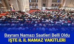 Kurban Bayramı namaz vakitleri 2024