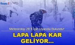 Meteoroloji 28 İl İçin Uyarıda Bulundu! Lapa Lapa Kar Geliyor...