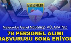 Meteoroloji Genel Müdürlüğü MÜLAKATSIZ 78 personel alımı başvurusu sona eriyor 2023