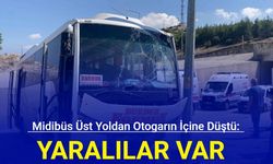 Midibüs üst yoldan otogarın içine düştü: Yaralılar var