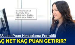 Ortaöğretim KPSS puan hesaplama: 20, 25, 30, 35, 40, 45, 50, 55, 60, 65, 70, 75, 80 nete kaç puan gelir 2024