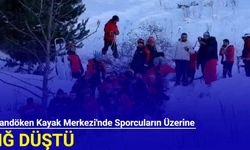 Palandöken Kayak Merkezi'nde sporcuların üzerine çığ düştü